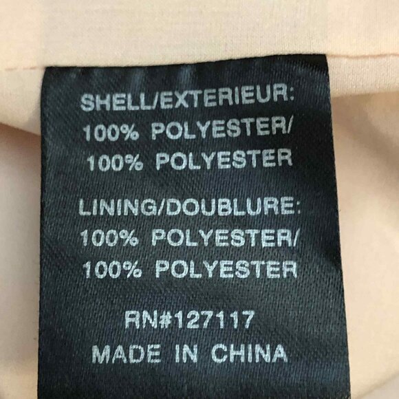 BADGLEY MISCHKA Asymmetric Side Peplum Sleeveless Midi Dress Blush 6 MSRP $395 - Picture 5 of 5